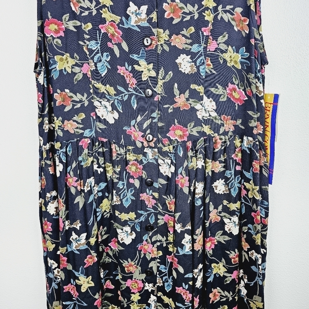 Bryn Connelly Vintage Floral Button Front Sleeveless Dress NWT - Picture 9 of 12
